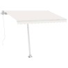 Auvent automatique sur pied 300x250 cm Crème 