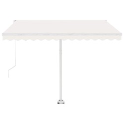 Auvent automatique sur pied 300x250 cm Crème 