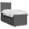 Sommier à lattes de lit avec matelas Gris foncé 80x200 cm Tissu 