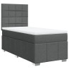 Sommier à lattes de lit avec matelas Gris foncé 80x200 cm Tissu 