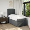 Sommier à lattes de lit avec matelas Gris foncé 80x200 cm Tissu 
