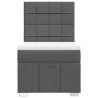 Sommier à lattes de lit avec matelas Gris foncé 80x200 cm Tissu 