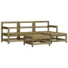 Salon de jardin 5 pcs avec coussins bois de pin imprégné 