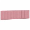 Lit avec matelas rose 180x200 cm velours 