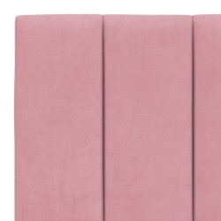 Lit avec matelas rose 180x200 cm velours 