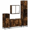Ensemble meubles salle de bain 4 pcs chêne fumé bois ingénierie 