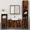 Ensemble meubles salle de bain 4 pcs chêne fumé bois ingénierie 