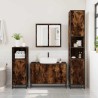 Ensemble meubles salle de bain 4 pcs chêne fumé bois ingénierie 