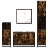 Ensemble meubles salle de bain 4 pcs chêne fumé bois ingénierie 