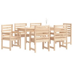 Ensemble à manger de jardin 7 pcs bois massif de pin 