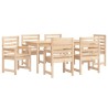 Ensemble à manger de jardin 7 pcs bois massif de pin 
