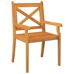 Chaises à manger d'extérieur lot de 6 Bois d'acacia massif 