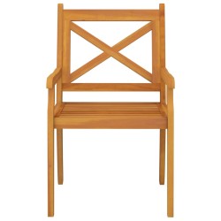 Chaises à manger d'extérieur lot de 6 Bois d'acacia massif 