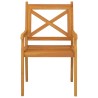 Chaises à manger d'extérieur lot de 6 Bois d'acacia massif 