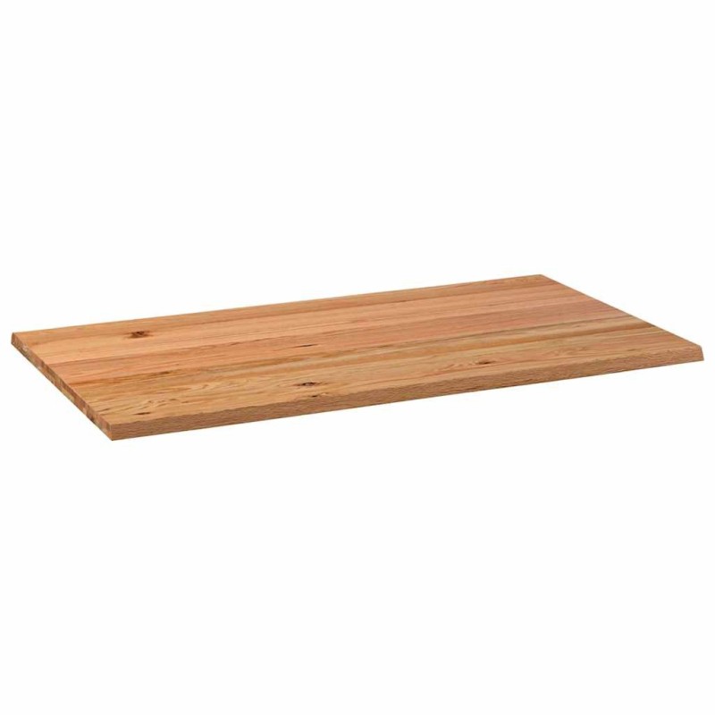 Dessus de table marron clair bois chêne massif rectangulaire 