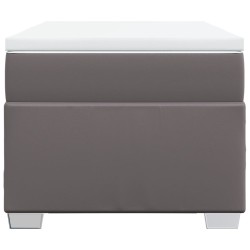 Sommier à lattes de lit avec matelas Gris 100x200 cm Similicuir 