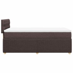 Sommier à lattes de lit avec matelas Marron foncé 80x200 cm 