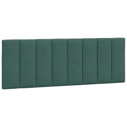 Lit avec matelas vert foncé 140x200 cm velours 