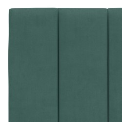 Lit avec matelas vert foncé 140x200 cm velours 