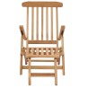 Chaises longues de jardin et repose-pied et table Bois de teck 