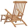 Chaises longues de jardin et repose-pied et table Bois de teck 