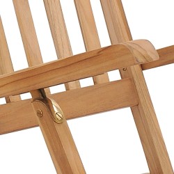 Chaises longues de jardin et repose-pied et table Bois de teck 