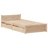 Cadre de lit sans matelas 100x200 cm bois massif de pin 