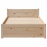 Cadre de lit sans matelas 100x200 cm bois massif de pin 