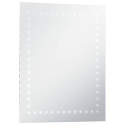 Miroir mural à LED pour salle de bains 50x60 cm 