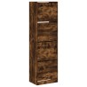Armoire à chaussures 4 tiroirs rabattables chêne 60x42x204 cm 