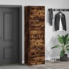 Armoire à chaussures 4 tiroirs rabattables chêne 60x42x204 cm 