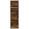Armoire à chaussures 4 tiroirs rabattables chêne 60x42x204 cm 