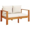 Salon de jardin avec coussins 3 pcs bois massif d'acacia 
