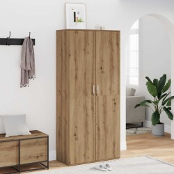 Armoire à chaussures chêne artisanal bois d'ingénierie 