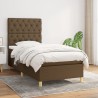 Sommier à lattes de lit avec matelas Marron foncé 80x200 cm 