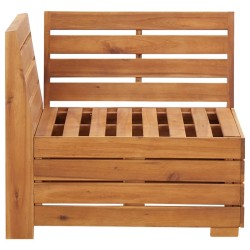 Canapé d'angle sectionnel 1 pc et coussins Bois d'acacia massif 