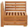 Canapé d'angle sectionnel 1 pc et coussins Bois d'acacia massif 