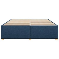 Cadre de lit sans matelas bleu 200x200 cm tissu 