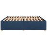 Cadre de lit sans matelas bleu 200x200 cm tissu 