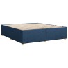 Cadre de lit sans matelas bleu 200x200 cm tissu 