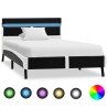 Cadre de lit avec LED sans matelas noir similicuir 90x200 cm 