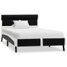 Cadre de lit avec LED sans matelas noir similicuir 90x200 cm 