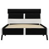 Cadre de lit avec LED sans matelas noir similicuir 90x200 cm 