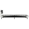 Cadre de lit avec LED sans matelas noir similicuir 90x200 cm 