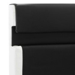 Cadre de lit avec LED sans matelas noir similicuir 90x200 cm 