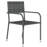 Ensemble à manger de jardin 3 pcs Gris 