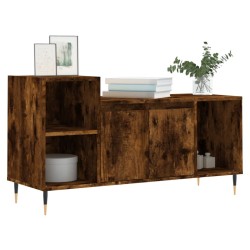Meuble TV Chêne fumé 100x35x55 cm Bois d'ingénierie 