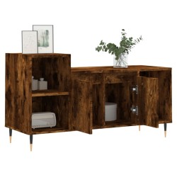 Meuble TV Chêne fumé 100x35x55 cm Bois d'ingénierie 