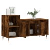 Meuble TV Chêne fumé 100x35x55 cm Bois d'ingénierie 