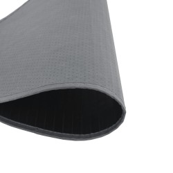 Tapis rond gris 80 cm bambou 